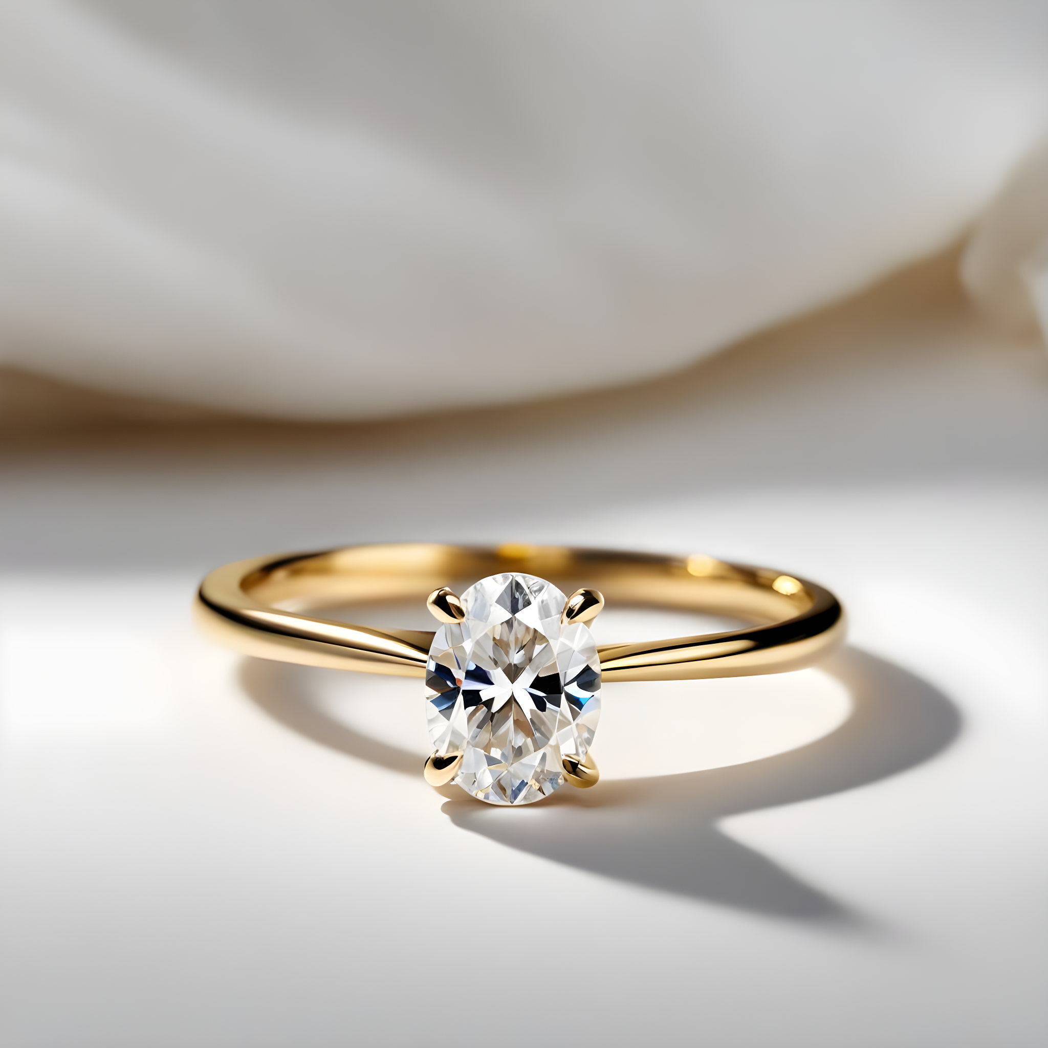 -ultra-high-quality--classic-look--front-look--white-background--a-yellow-gold-ring-with-really-thin-band--one-centered-oval-diamond--on-hand